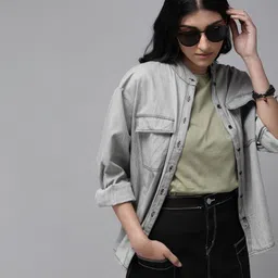 roadster Women Regular Fit Solid Casual Shirt-picture-28