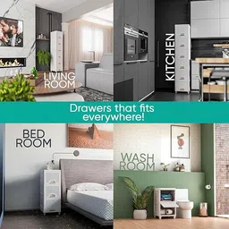 flyup 5 Layer Collapsible Wardrobe for Clothes & Modular Drawer Storage Box PVC Collapsible Wardrobe image 4