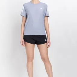 adidas Women Graphic Print Crew Neck Polyester Silver T-Shirt-picture-12