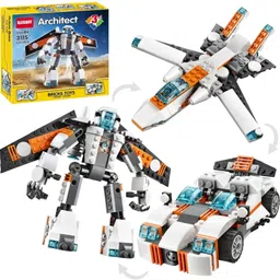 cravingkart 3-in-1 Architect Building Blocks Construction STEM Brick Toy for Kids, 237+ PCS-picture-14