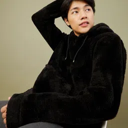 mascln sassafras Men Full Sleeve Solid Hooded Sweatshirt image 1