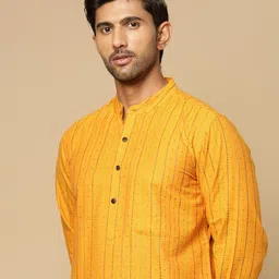 fabindia Men Self Design Pure Cotton Straight Kurta image 5