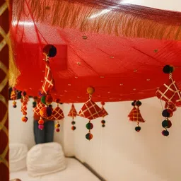 duppata king Net Embroidered Red Women Dupatta-picture-28