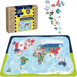 webby World Map With Flags Wooden Jigsaw Puzzle, 108 Pieces-picture-12