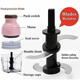 vedvit Electric Grinder Chopper Capsule Cutter Multiuse Electric Chopper (multicolor) Electric Vegetable & Fruit Chopper image 3