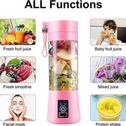 mitti castle 4 Blades Portable USB Electric Blender|| Juicer Cup Plastic Fruit Juicer Grinder 450 W Juicer Mixer Grinder image 5