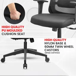 make my chairs Hilite Pro Ergonomic High Back Office Chair|Adjustable Headrest & Lumbar Support Mesh Office Adjustable Arm Chair image 2