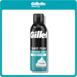 gillette Shave Foam Sensitive 200ml (MADE IN UK) image 1