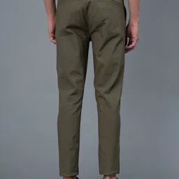 red tape Men Skinny Fit Green Cotton Blend Trousers image 3