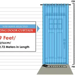 ville style 274 cm (9 ft) Long Door Polyester Semi Transparent Curtain (Pack Of 3) image 4