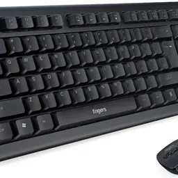 FINGERS Duo-Recharge Combo With Mouse Wireless Standard Desktop Keyboard Compatible with Desktop, Laptop, Tablet, iPad, Mac Easy to Use,Plug and Play,Quick, Comfy Durable body-image-58