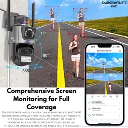 Maizic Smarthome Twinview 4G Sim PTZ Full HD 5+5 MP Smart Security Camera image 3