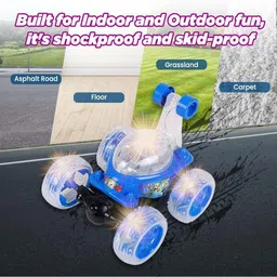 kid kraze Rechargeable Remote Control 360 Degree Plastic Big Stunt Car for Kids_352 image 3
