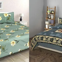 alcotex Cotton Double Flat 240 TC Abstract Bedsheet-picture-11