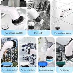 touaretails Electric Spin Scrubber Cleaning Brush with Replaceable Brush Heads (9 in 1) Cleaning Brush image 3
