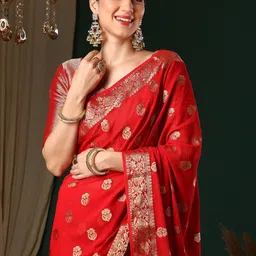 anouk Woven Kanjivaram Georgette Saree image 5