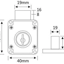 craftsman MOUNT MULTIPURPOSE DRAWER LOCK 1 CLICK Chest/Lid Lock image 5