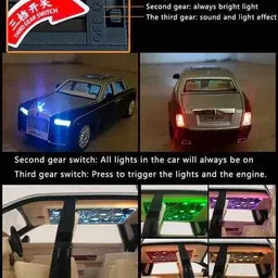 akvanar 1:24 Rolls-Royce Phantom metal Car,Zinc Alloy Pull Back Toy Diecast Sound Light image 5
