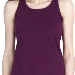 fleximaa Casual Sleeveless Solid Women Purple Top-picture-18