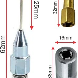 epitech mart Grease Gun Adaptor, Needle Nose Nozzle, Grease Needle Tip, Golden Nozzle Manual Dispenser image 2