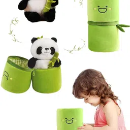 nyaara Cute Panda Plush (15cm) with Bamboo Soft Toy, Stuffed Toy for Gift - 25 cm image 5
