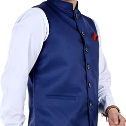 kottonknot Solid Men Waistcoat image 4