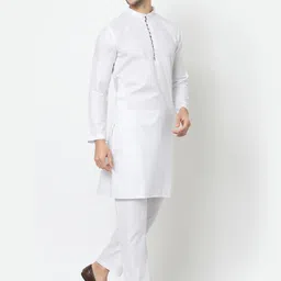 uniqloot Men Cotton Blend Kurta Pyjama Set image 3
