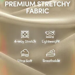 sqew Women Loose Fit Beige Lycra Blend Trousers image 4