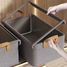 tahaenterprise CLOTH STORAGE BOX WITH LID Storage Box image 1