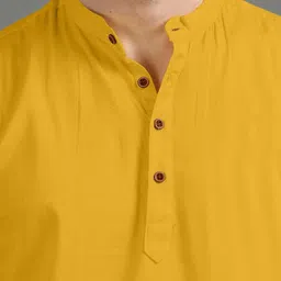 edin Pack of 2 Men Solid Pure Cotton Straight Kurta image 5