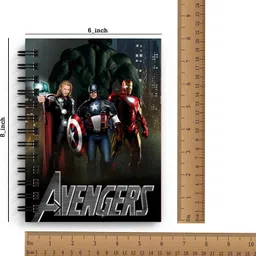 di-kraft Handcrafted Avengers Print diary A5 Diary Unruled 160 Pages image 3