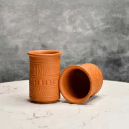 sowpeace Premium Set of 2 Unglazed Terracotta tumbler image 3