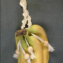 Premium macrame banana holder (pack of 3) Handmade natural rope fruit hanger Regular Organizer-image-7