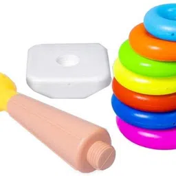 lyzahs Teddy Stacking Ring Educational Tower Construction Toy for Toddlers (6 Ring) image 3