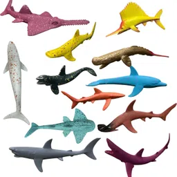 chutti toys Fishes & Sea Animals Toy Set for Kids - 12-Piece Realistic Ocean Animals Toys image 5