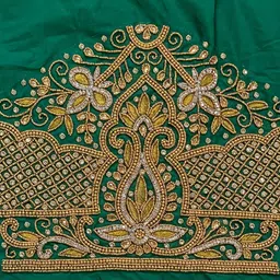 jbrfashionmart Unstitched Art Silk Blouse Material Embroidered-picture-13