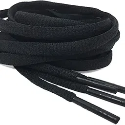 FEELPZONE 3 Pair Black Owal shoes laces wid Shoe Lace-image-2