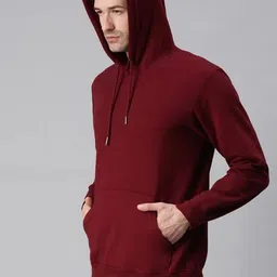 ravi creations Men Full Sleeve Solid Hooded Sweatshirt image 3