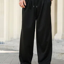 cloth n code Men Solid Black Track Pants image 2