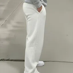 dockstreet Men Striped White Track Pants image 2