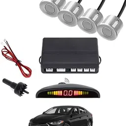 autofetch Universal 4 Silver Reverse Parking Sensor-AF25N996 Universal 4 Silver Reverse Parking Sensor-AF25N996 Parking Sensor image 1