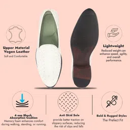 fausto Embroidered Sequin Ethnic Slip-On Juttis|Party Loafer Shoes for Wedding Festive Mojaris For Men image 4