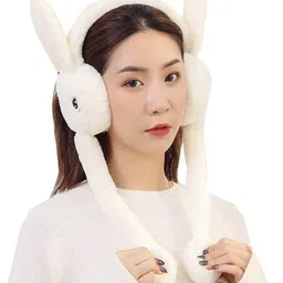 cataloon Rabbit Bunny Design Soft Foldable Ear Moving Earmuff for Girls & Boys Ear Muff-picture-28