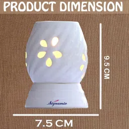 signamio Aroma Oil Diffuser for Home with 10ML Aroma Oil (Lemon/Sandal/Rose-3Flavor)DN-9 Ceramic Incense Holder Set image 2