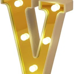 mansaa LED Marquee Letter Lights Sign, Alphabet LED Lights for Home Party Wedding Decoration - V Table Lamp-picture-22
