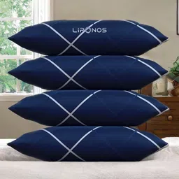 liponos LUXURY Cotton Solid Sleeping Pillow Pack of 4-picture-22