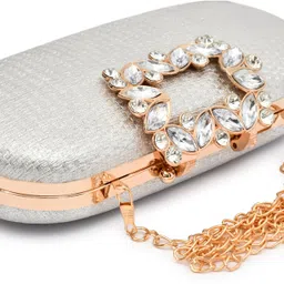 for the beautiful you Party, Casual Silver Clutch image 4