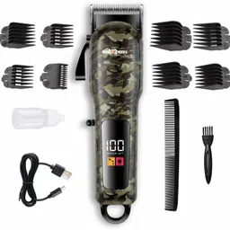 Pick Ur Needs Professional Hair Trimmer / Beard Clipper With 8 Adjustment Blade LED Display 5WShaver For Men-picture-13