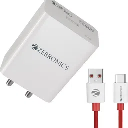 ZEBRONICS 30 W Supercharge 3.25 A Wall Charger for Mobile with Detachable Cable image 1