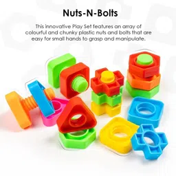 zwinko Nuts-N-Bolts Plastic Screwing & Unscrewing Interlocking Different Shapes image 4
